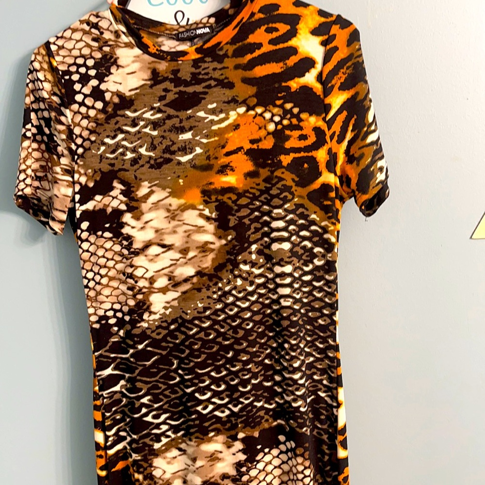 FashionNova Maxi Leopard Dress in a L